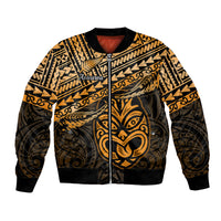 Matariki New Zealand Bomber Jacket Maori New Year Tiki Gold Version LT14