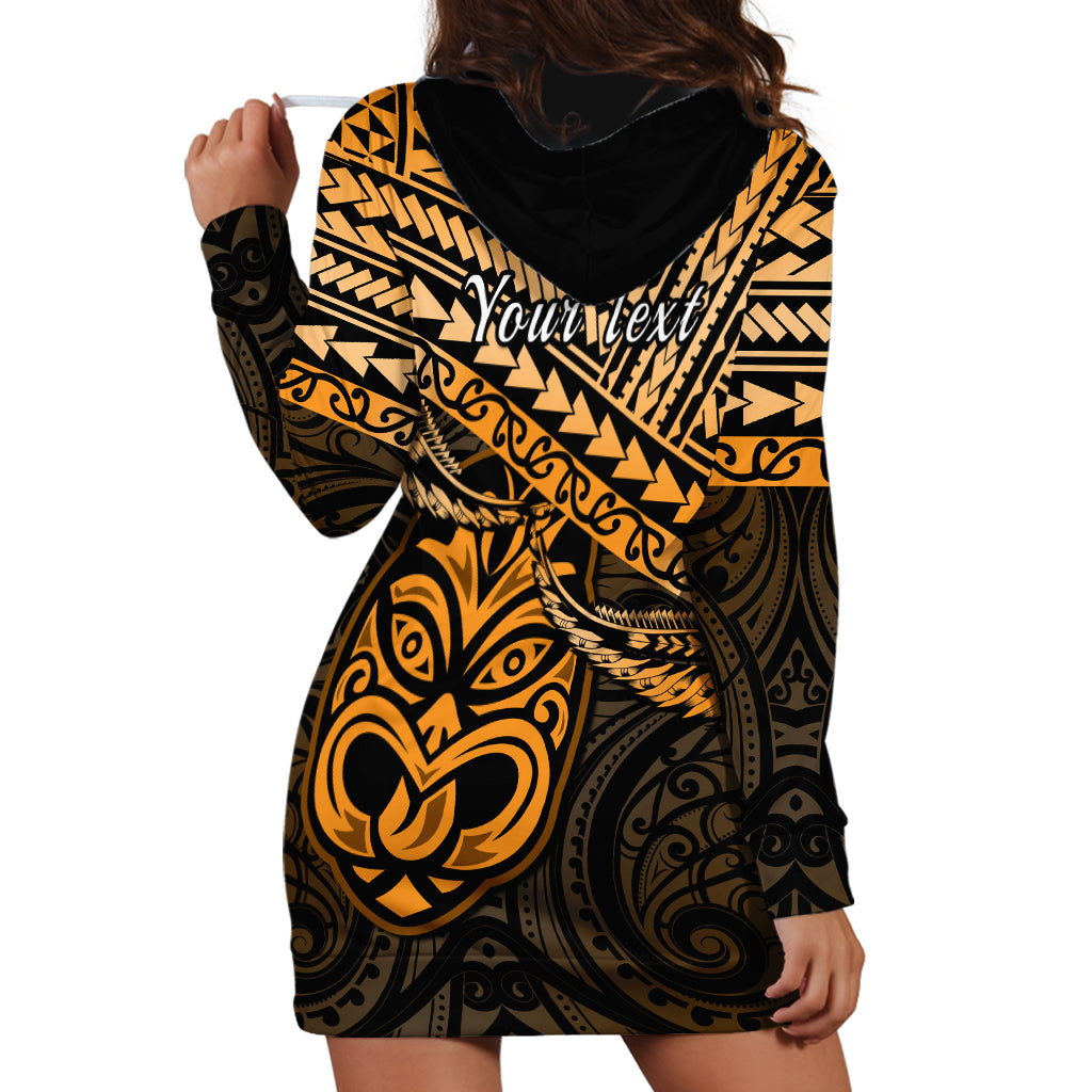 Personalised Matariki New Zealand Hoodie Dress Maori New Year Tiki Gold Version LT14