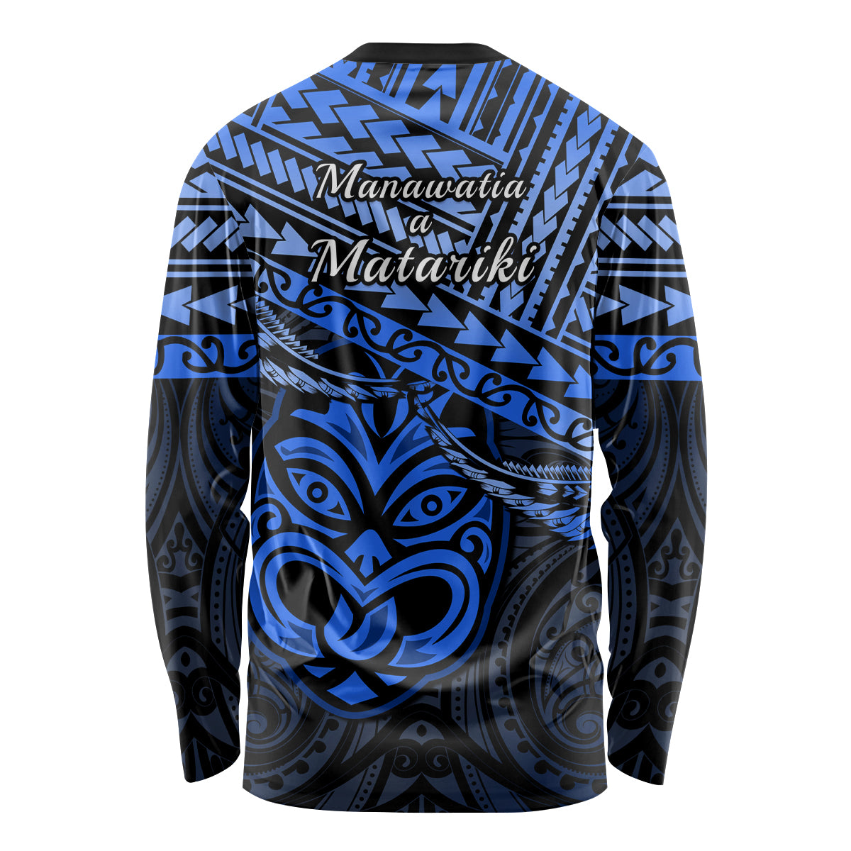 Matariki New Zealand Long Sleeve Shirt Maori New Year Tiki Blue Version LT14