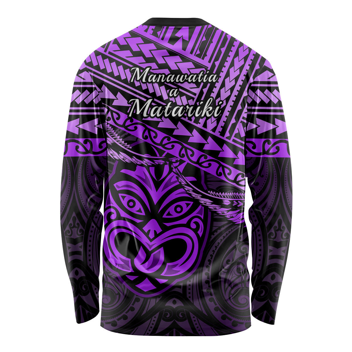 Matariki New Zealand Long Sleeve Shirt Maori New Year Tiki Purple Version LT14