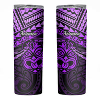 Matariki New Zealand Skinny Tumbler Maori New Year Tiki Purple Version