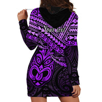 Personalised Matariki New Zealand Hoodie Dress Maori New Year Tiki Purple Version LT14