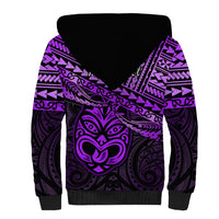 Personalised Matariki New Zealand Sherpa Hoodie Maori New Year Tiki Purple Version LT14