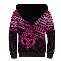 Personalised Matariki New Zealand Sherpa Hoodie Maori New Year Tiki Pink Version LT14 - Polynesian Pride