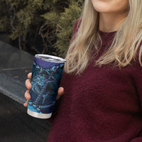 Personalised Polynesia Blue Marlin Fishing Tumbler Cup Marlin Anchor Tattoo Polynesian Pattern LT14 - Polynesian Pride