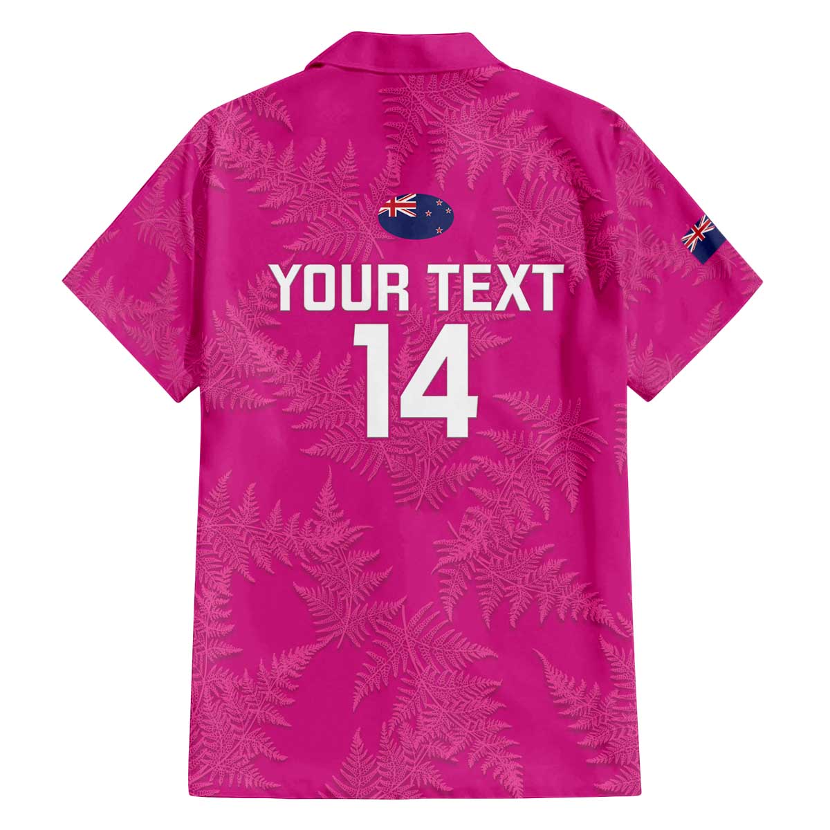 Custom New Zealand Silver Fern Rugby Family Matching Puletasi and Hawaiian Shirt Go Aotearoa - Pink Version