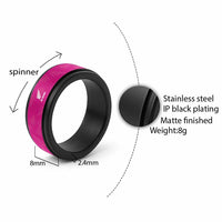 New Zealand Silver Fern Rugby Spinner Ring Go Aotearoa Champions Pink - Polynesian Pride