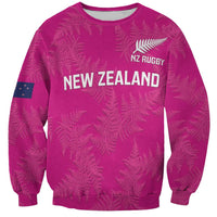 Custom New Zealand Silver Fern Rugby Sweatshirt Go Aotearoa - Pink Version