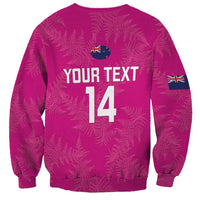 Custom New Zealand Silver Fern Rugby Sweatshirt Go Aotearoa - Pink Version