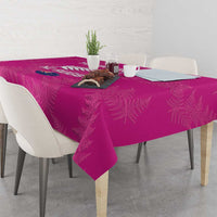 Custom New Zealand Silver Fern Rugby Tablecloth Go Aotearoa - Pink Version LT14 - Polynesian Pride