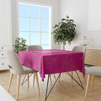 Custom New Zealand Silver Fern Rugby Tablecloth Go Aotearoa - Pink Version LT14 - Polynesian Pride