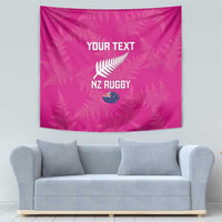 Custom New Zealand Silver Fern Rugby Tapestry Go Aotearoa - Pink Version LT14 - Polynesian Pride