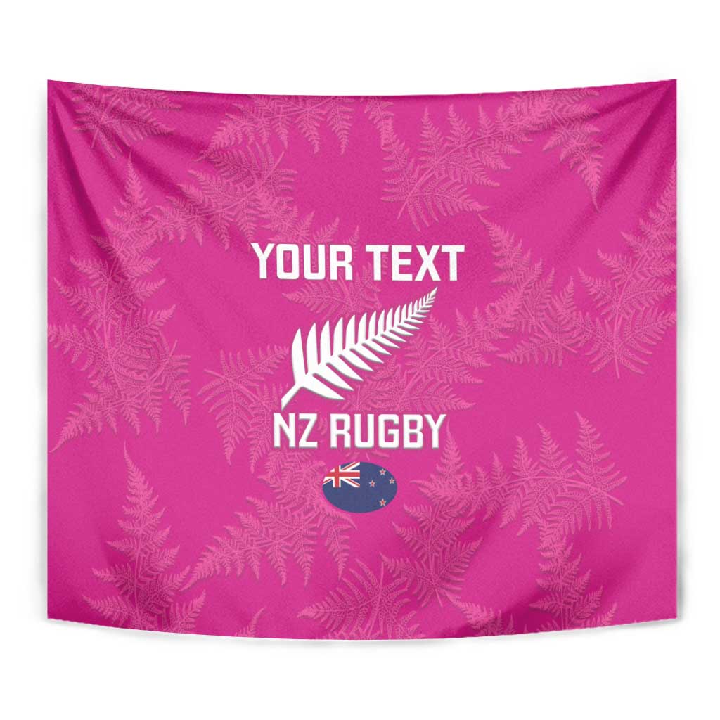 Custom New Zealand Silver Fern Rugby Tapestry Go Aotearoa - Pink Version LT14 - Polynesian Pride