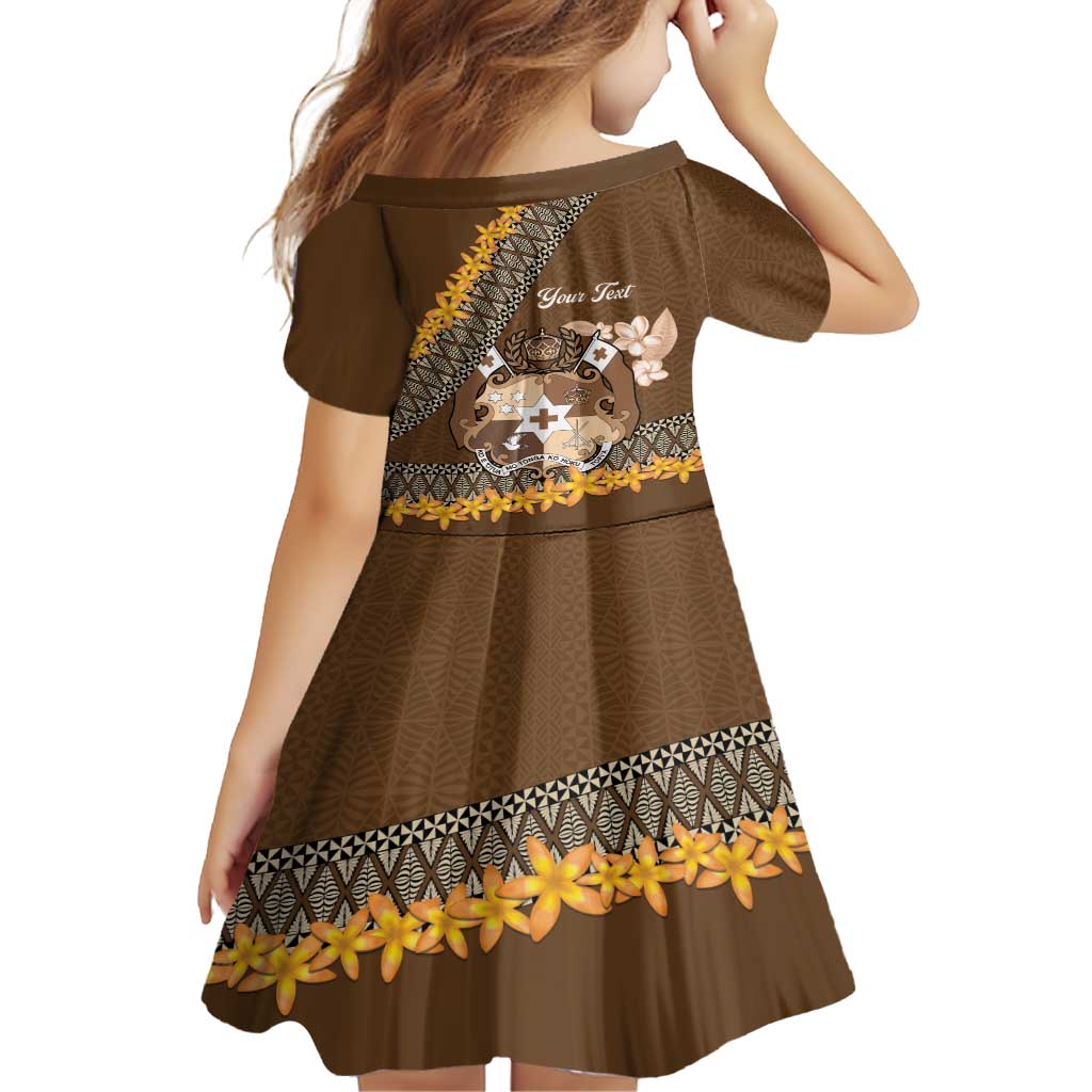 Personalised Tonga Language Week Family Matching Tank Maxi Dress and Hawaiian Shirt Malo e Lelei Tongan Ngatu Pattern - Brown LT14 - Polynesian Pride