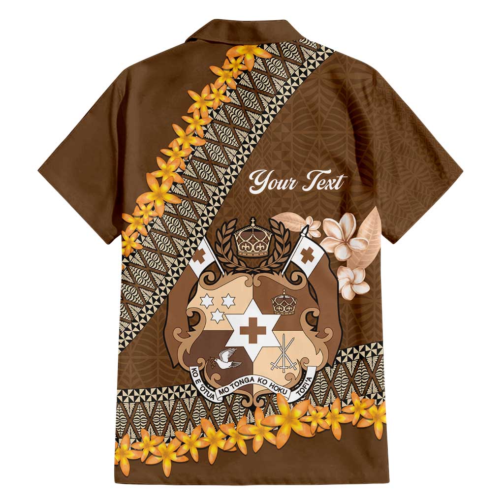Personalised Tonga Language Week Family Matching Tank Maxi Dress and Hawaiian Shirt Malo e Lelei Tongan Ngatu Pattern - Brown LT14 - Polynesian Pride