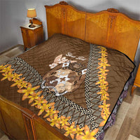Personalised Tonga Language Week Quilt Malo e Lelei Tongan Ngatu Pattern - Brown LT14 - Polynesian Pride