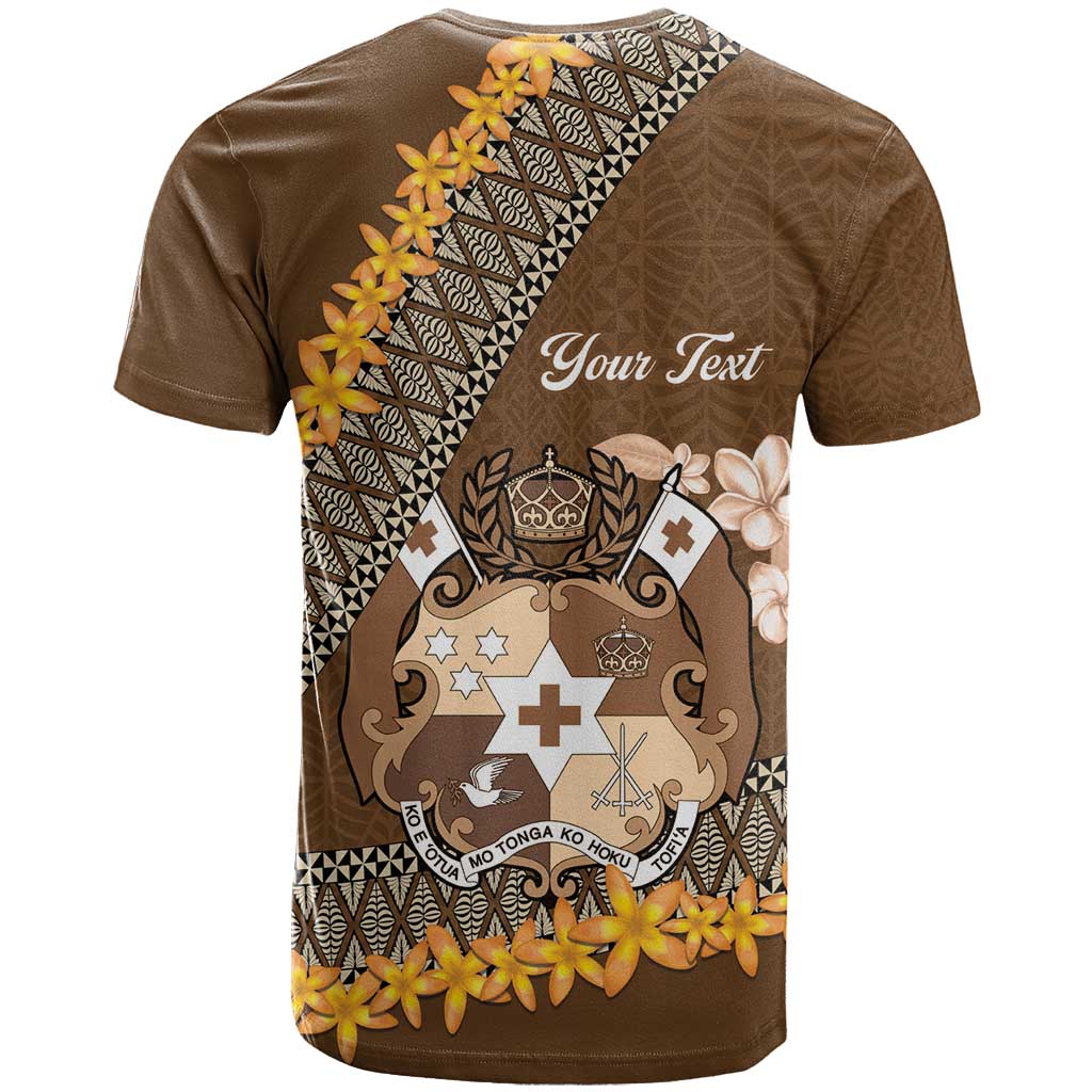 Personalised Tonga Language Week T Shirt Malo e Lelei Tongan Ngatu Pattern - Brown LT14 - Polynesian Pride