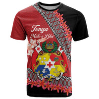 Personalised Tonga Language Week T Shirt Malo e Lelei Tongan Ngatu Pattern - Red LT14 Red - Polynesian Pride