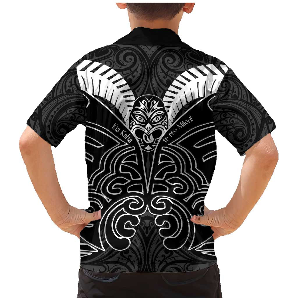 Kia Kaha Te Reo Maori Family Matching Mermaid Dress and Hawaiian Shirt Aotearoa Hei Tiki With Hongi