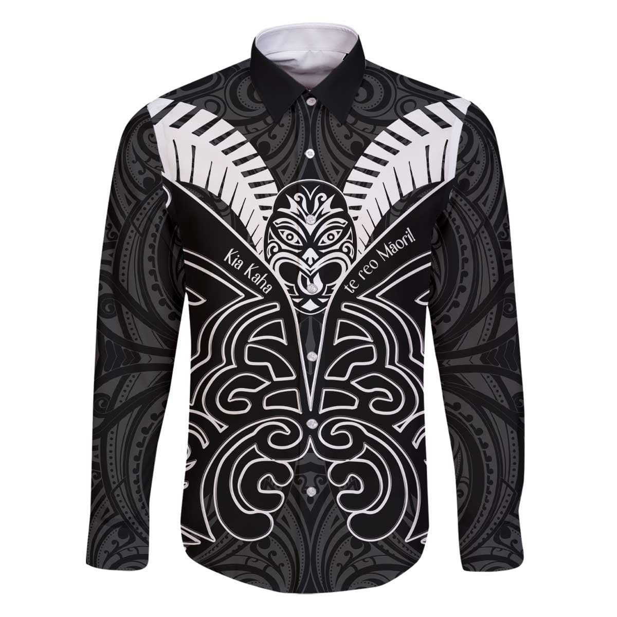 Kia Kaha Te Reo Maori Family Matching Puletasi and Hawaiian Shirt Aotearoa Hei Tiki With Hongi