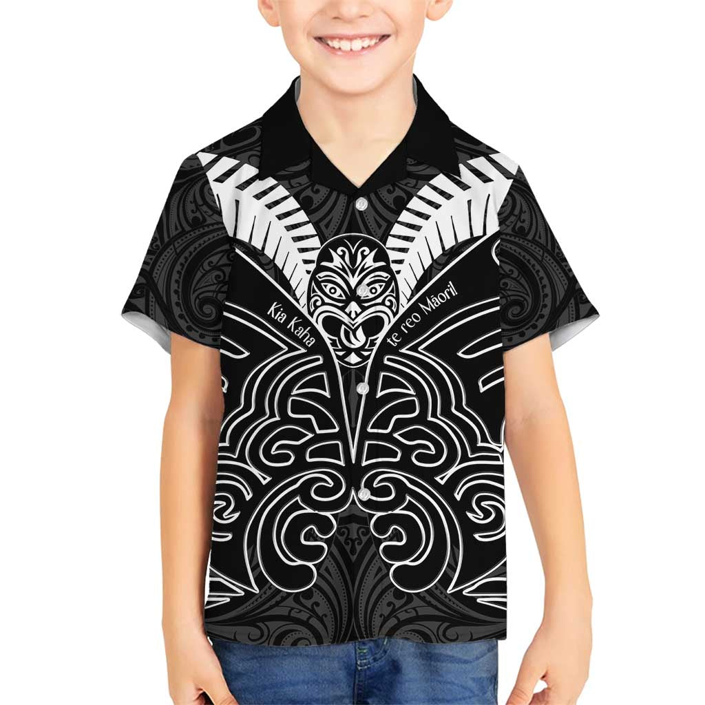 Kia Kaha Te Reo Maori Family Matching Tank Maxi Dress and Hawaiian Shirt Aotearoa Hei Tiki With Hongi