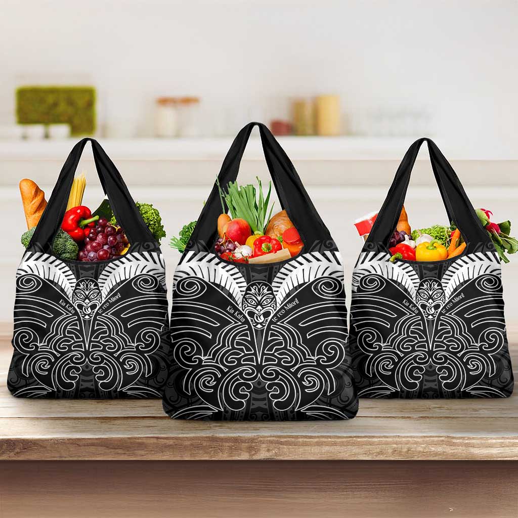 Kia Kaha Te Reo Maori Grocery Bag Aotearoa Hei Tiki With Hongi
