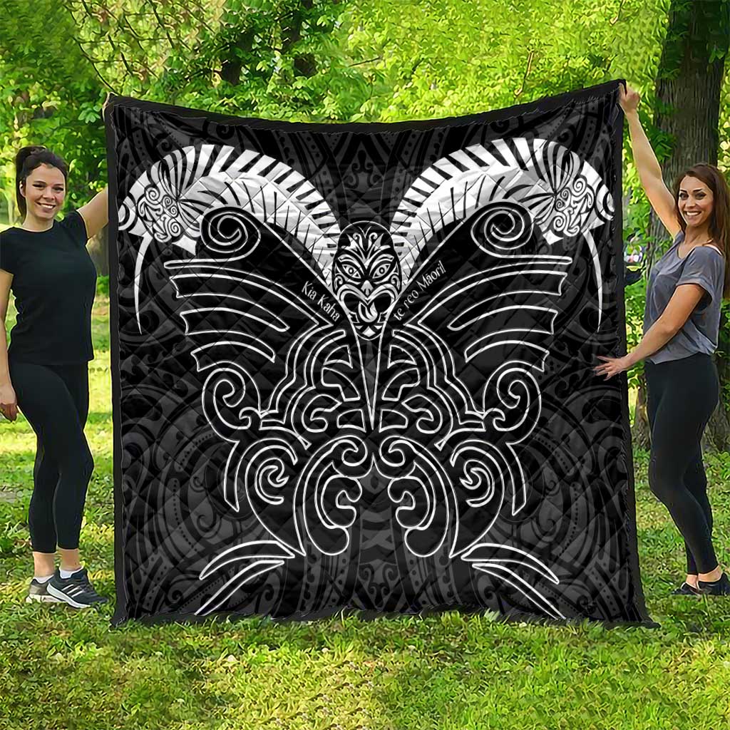 Kia Kaha Te Reo Maori Quilt Aotearoa Hei Tiki With Hongi LT14 - Polynesian Pride
