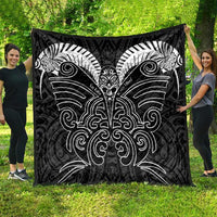 Kia Kaha Te Reo Maori Quilt Aotearoa Hei Tiki With Hongi LT14 - Polynesian Pride