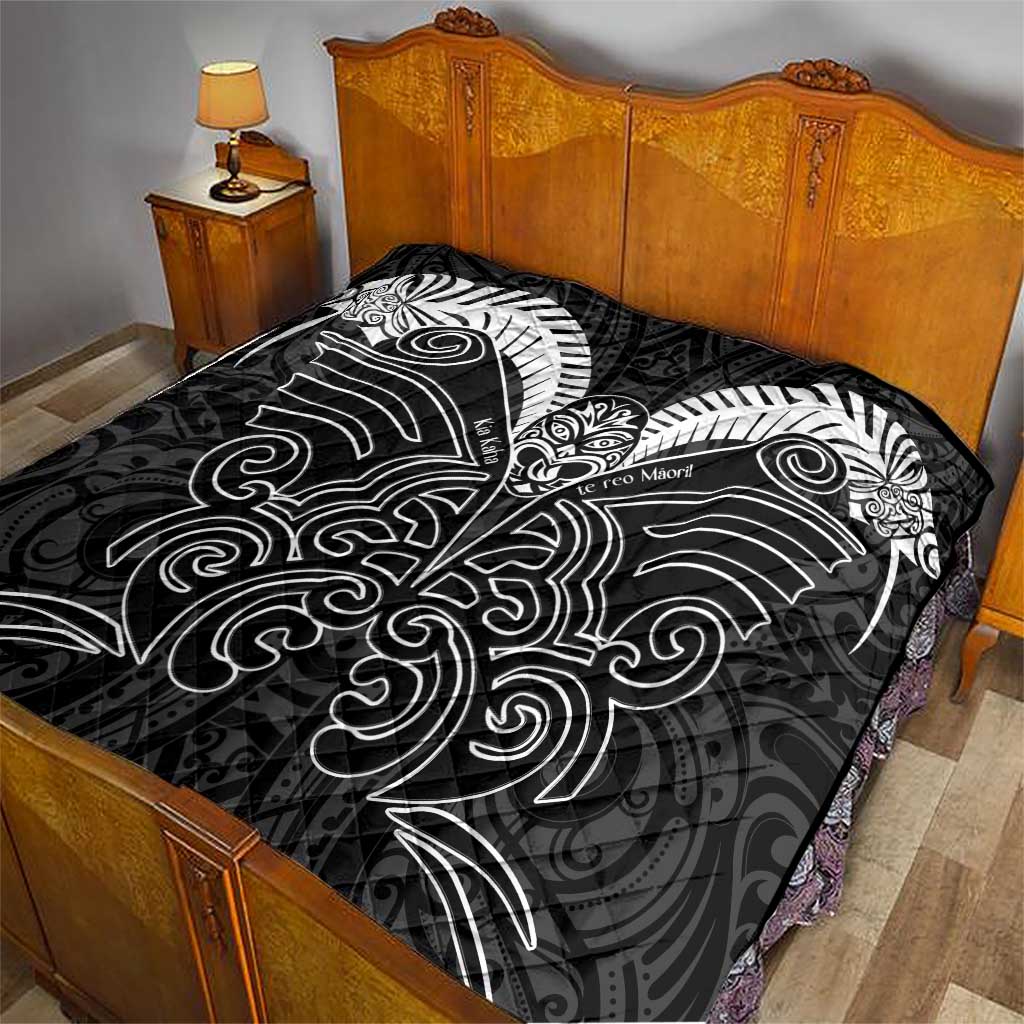 Kia Kaha Te Reo Maori Quilt Aotearoa Hei Tiki With Hongi LT14 - Polynesian Pride