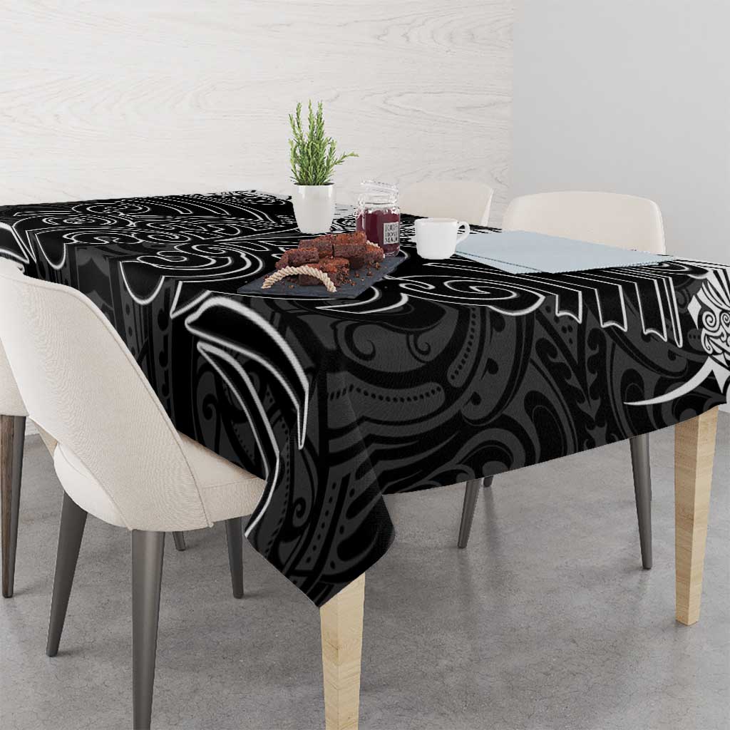 Kia Kaha Te Reo Maori Tablecloth Aotearoa Hei Tiki With Hongi LT14 - Polynesian Pride