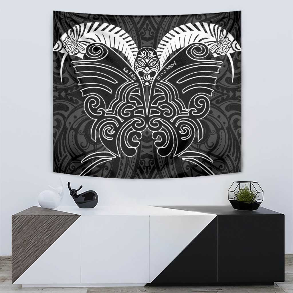 Kia Kaha Te Reo Maori Tapestry Aotearoa Hei Tiki With Hongi LT14 - Polynesian Pride