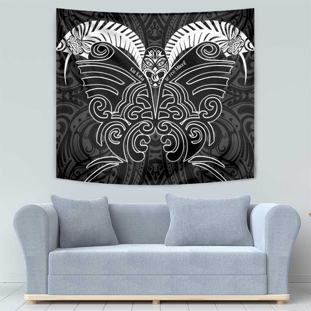 Kia Kaha Te Reo Maori Tapestry Aotearoa Hei Tiki With Hongi LT14 - Polynesian Pride