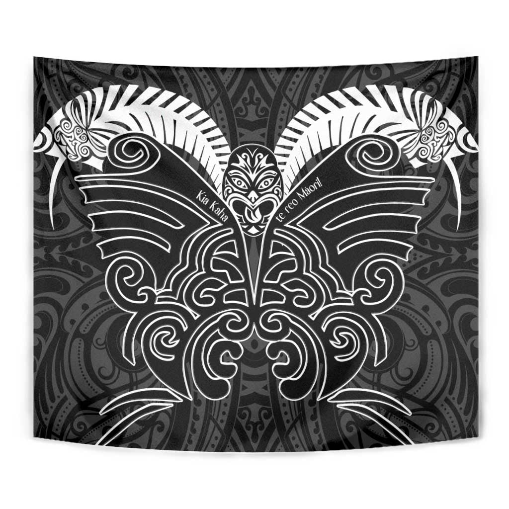 Kia Kaha Te Reo Maori Tapestry Aotearoa Hei Tiki With Hongi LT14 - Polynesian Pride