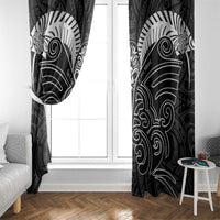 Kia Kaha Te Reo Maori Window Curtain Aotearoa Hei Tiki With Hongi