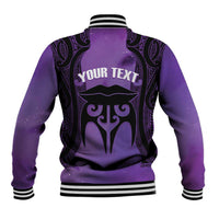 Personalised New Zealand Suffrage Day Baseball Jacket Maori Tattoo Galaxy Vibe - Polynesian Pride