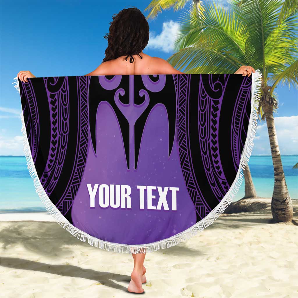 Personalised New Zealand Suffrage Day Beach Blanket Maori Tattoo Galaxy Vibe - Polynesian Pride