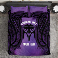 Personalised New Zealand Suffrage Day Bedding Set Maori Tattoo Galaxy Vibe - Polynesian Pride