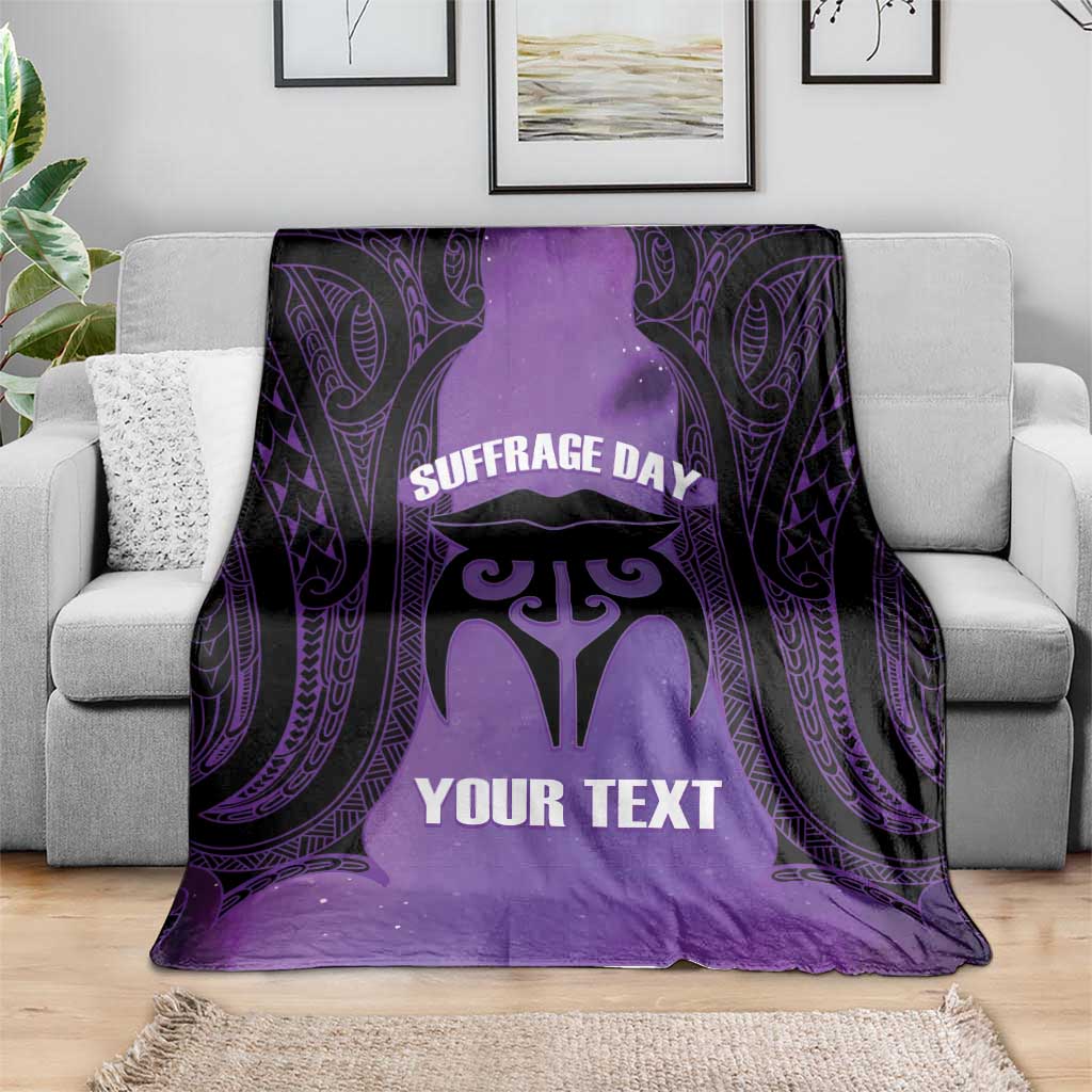 Personalised New Zealand Suffrage Day Blanket Maori Tattoo Galaxy Vibe - Polynesian Pride