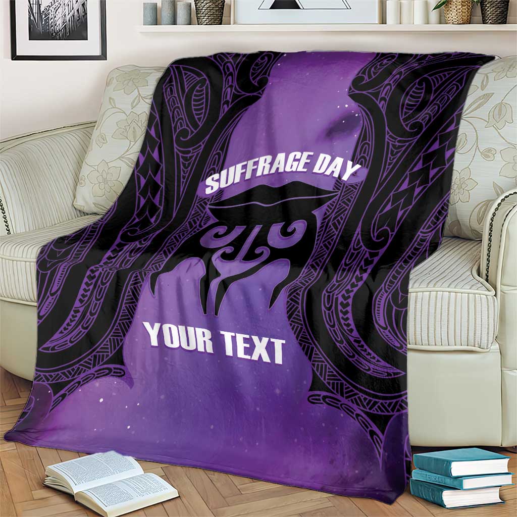 Personalised New Zealand Suffrage Day Blanket Maori Tattoo Galaxy Vibe - Polynesian Pride