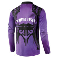 Personalised New Zealand Suffrage Day Button Sweatshirt Maori Tattoo Galaxy Vibe - Polynesian Pride