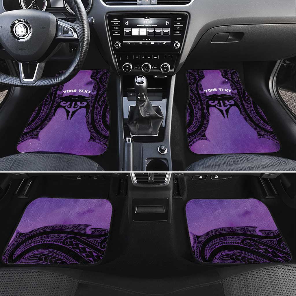 Personalised New Zealand Suffrage Day Car Mats Maori Tattoo Galaxy Vibe - Polynesian Pride