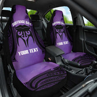 Personalised New Zealand Suffrage Day Car Seat Cover Maori Tattoo Galaxy Vibe - Polynesian Pride