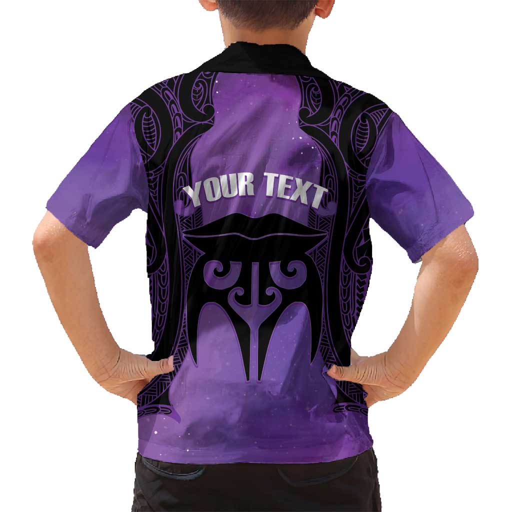 Personalised New Zealand Suffrage Day Family Matching Long Sleeve Bodycon Dress and Hawaiian Shirt Maori Tattoo Galaxy Vibe - Polynesian Pride