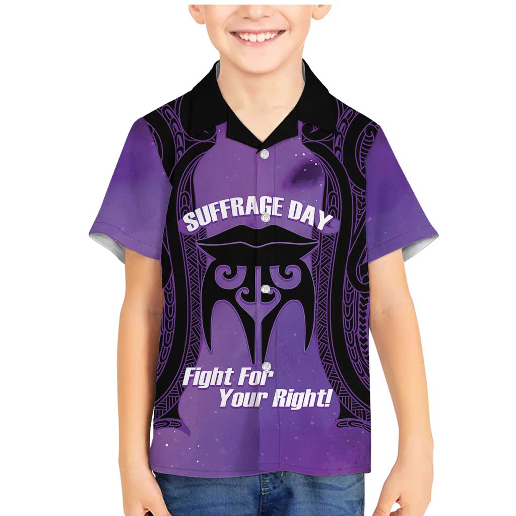 Personalised New Zealand Suffrage Day Family Matching Mermaid Dress and Hawaiian Shirt Maori Tattoo Galaxy Vibe - Polynesian Pride