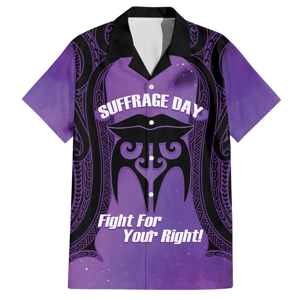 Personalised New Zealand Suffrage Day Family Matching Puletasi and Hawaiian Shirt Maori Tattoo Galaxy Vibe - Polynesian Pride