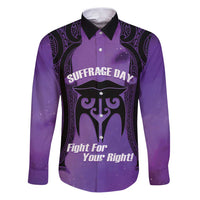 Personalised New Zealand Suffrage Day Family Matching Puletasi and Hawaiian Shirt Maori Tattoo Galaxy Vibe - Polynesian Pride