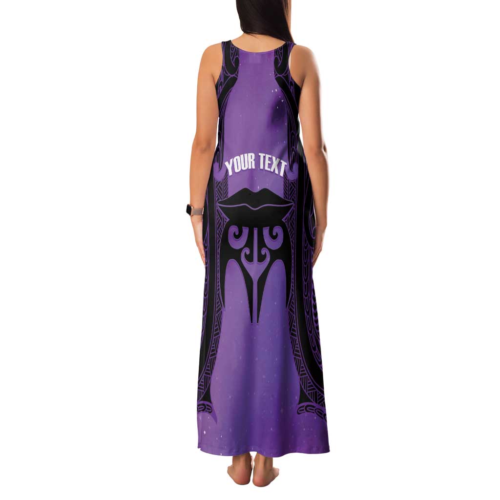 Personalised New Zealand Suffrage Day Family Matching Tank Maxi Dress and Hawaiian Shirt Maori Tattoo Galaxy Vibe - Polynesian Pride