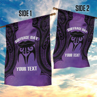 Personalised New Zealand Suffrage Day Garden Flag Maori Tattoo Galaxy Vibe - Polynesian Pride