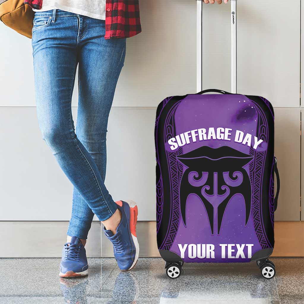 Personalised New Zealand Suffrage Day Luggage Cover Maori Tattoo Galaxy Vibe - Polynesian Pride