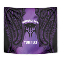 Personalised New Zealand Suffrage Day Tapestry Maori Tattoo Galaxy Vibe - Polynesian Pride